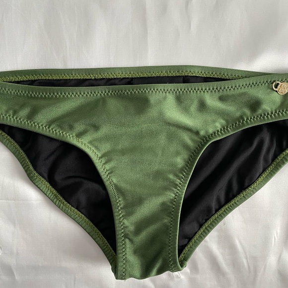 I⭐nsight Womens Size Medium Green Shiny Metallic Bikini Bottom - Picture 4 of 12